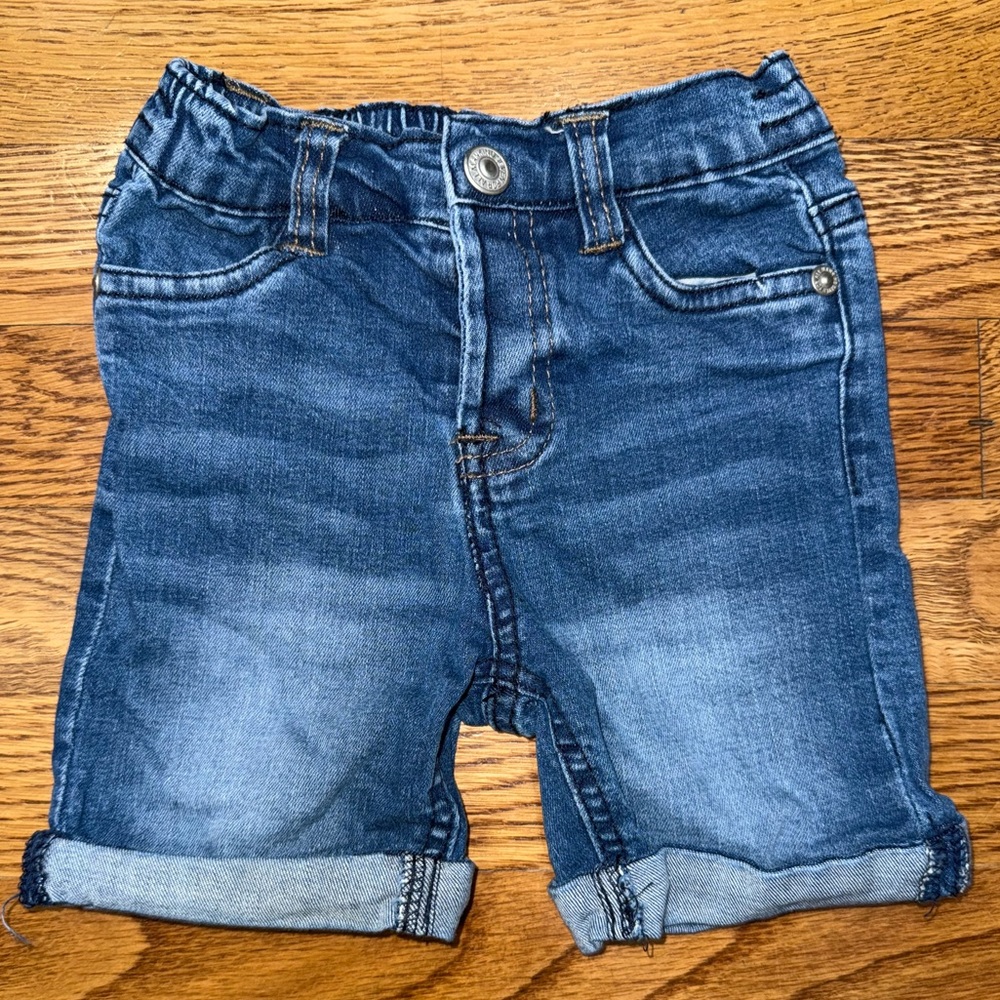7 For All Mankind Kids Blue Denim Shorts
